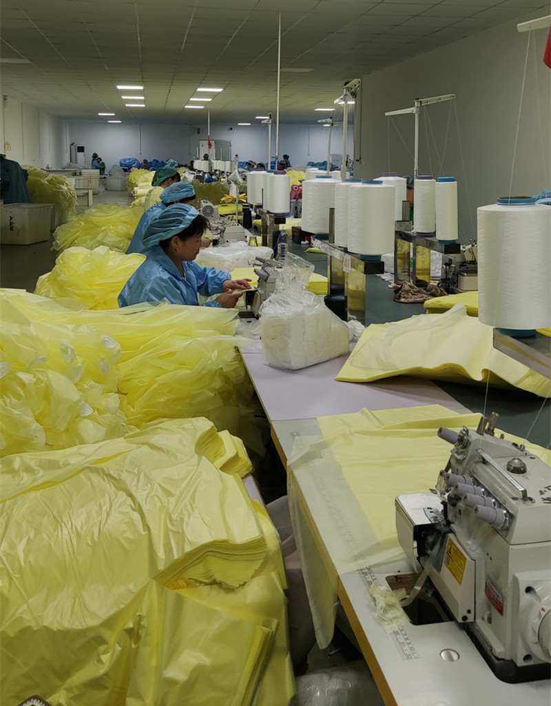 isolation gown production